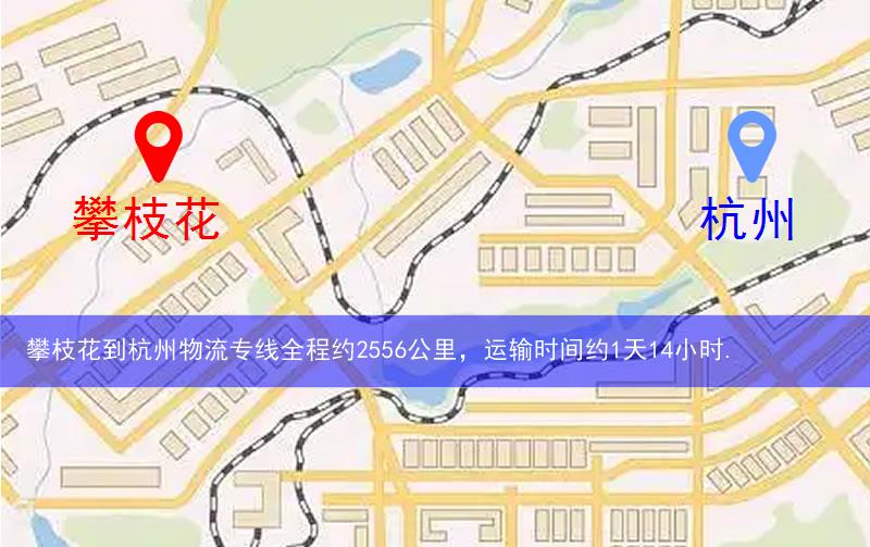 攀枝花到杭州物流多少公里
