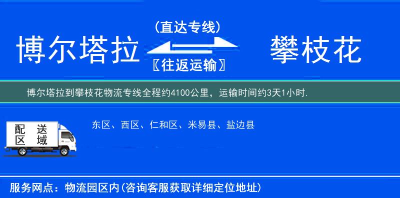 博尔塔拉到攀枝花物流专线