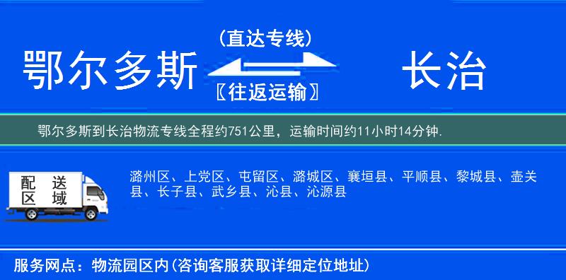 鄂尔多斯到长治物流专线