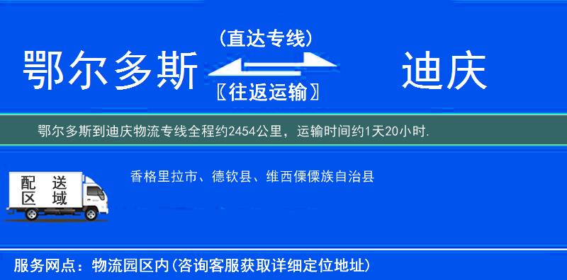 鄂尔多斯到迪庆物流专线