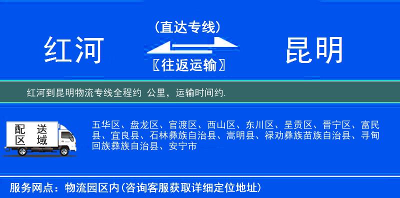 红河到昆明物流专线