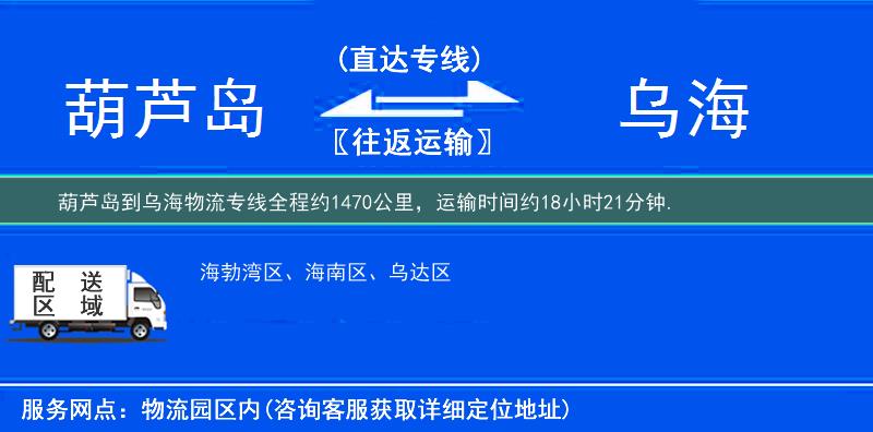 葫芦岛到乌海物流专线
