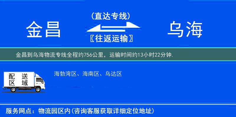 金昌到乌海物流专线