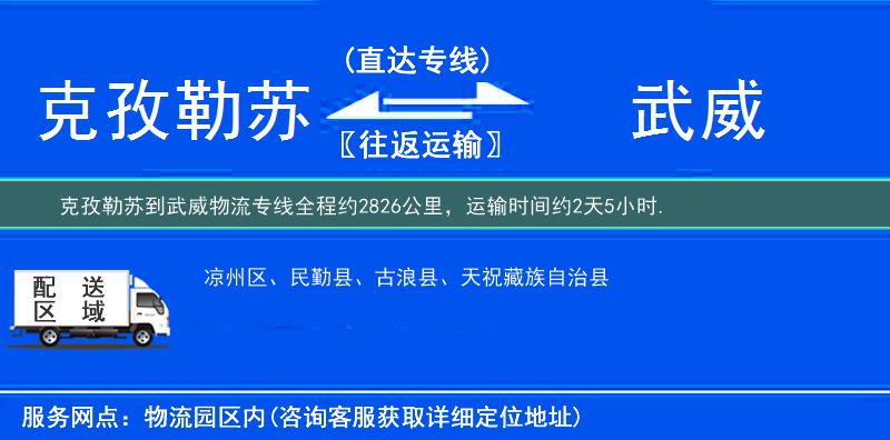 克孜勒苏到武威物流专线