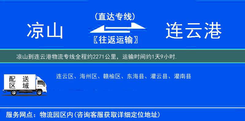 凉山到连云港物流专线