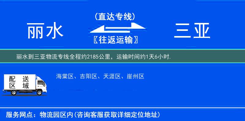 丽水到三亚物流专线