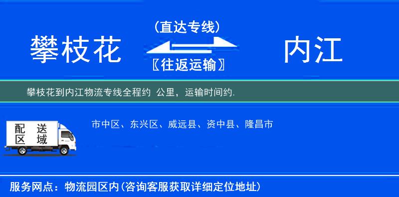攀枝花到内江物流专线