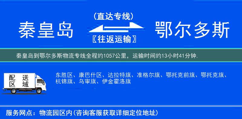 秦皇岛到鄂尔多斯物流专线