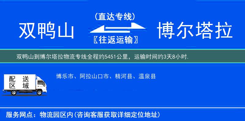 双鸭山到博尔塔拉物流专线