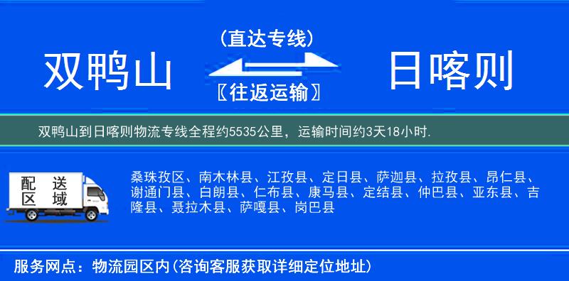 双鸭山到日喀则物流专线