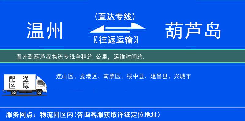 温州到葫芦岛物流专线