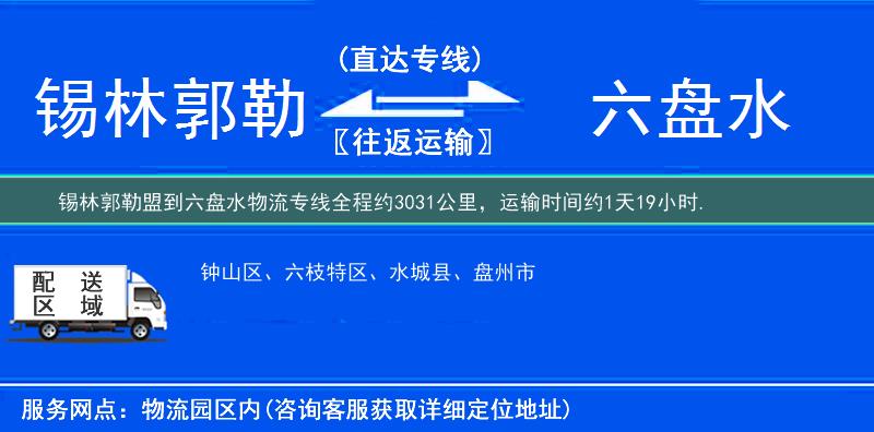 锡林郭勒盟到六盘水物流专线