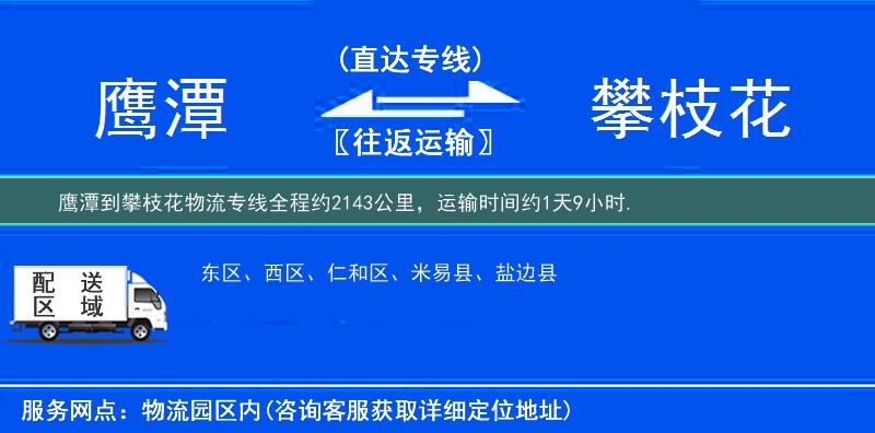 鹰潭到攀枝花物流专线