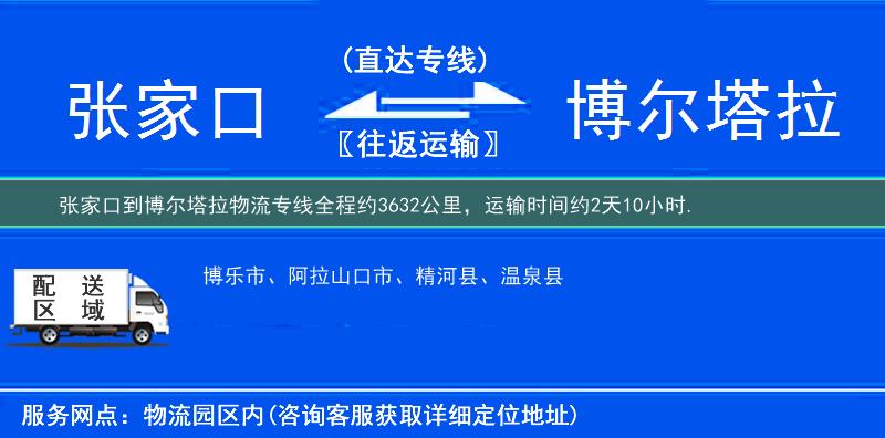 张家口到博尔塔拉物流专线